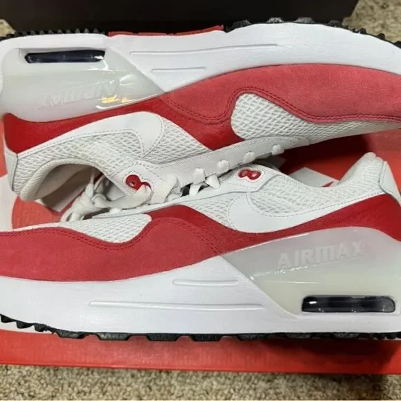 Nike Air Max Systm DM9537-104 , University red and white in a men's shoes